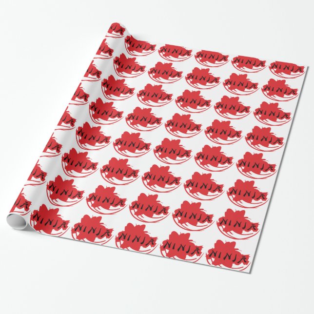 Ninja Design Wrapping Paper (Unrolled)