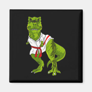 Ninja Dinosaur Martial Arts Funny Judo Karate Dino Magnet