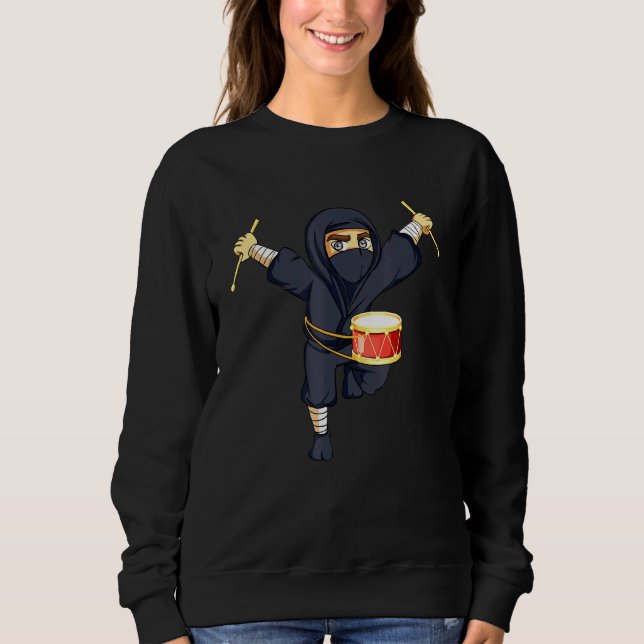 Ninja Drums Musical Instruments Ninja Men Boy Sweatshirt (Front)