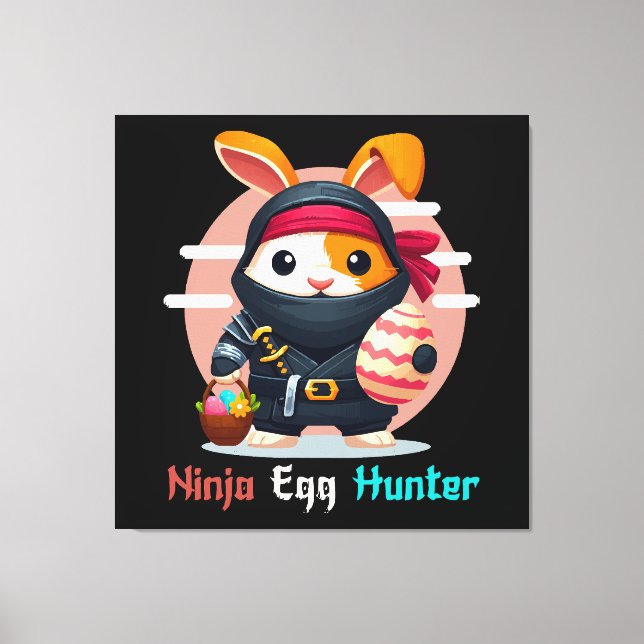 Ninja Egg Hunter Canvas Print (Front)
