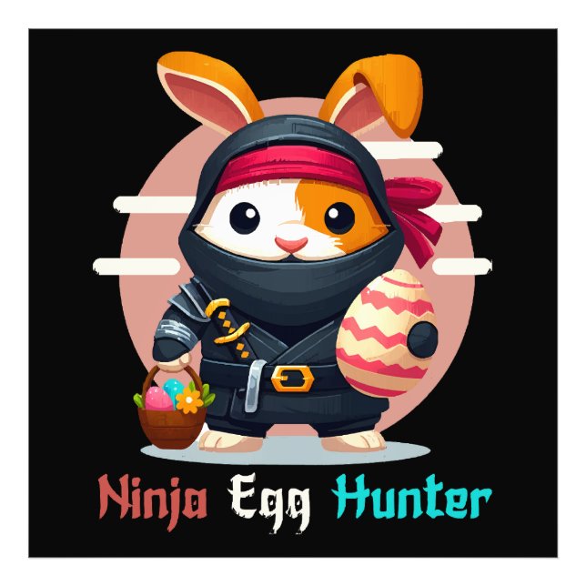 Ninja Egg Hunter Photo Print (Front)