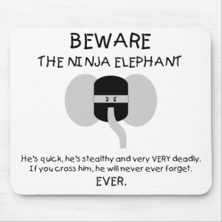 Ninja Elephant! Mouse Pad