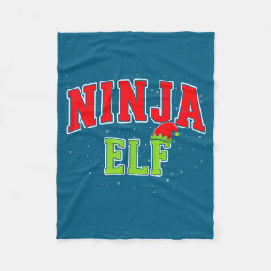 Ninja Elf Christmas Family Matching Group Xmas Fleece Blanket