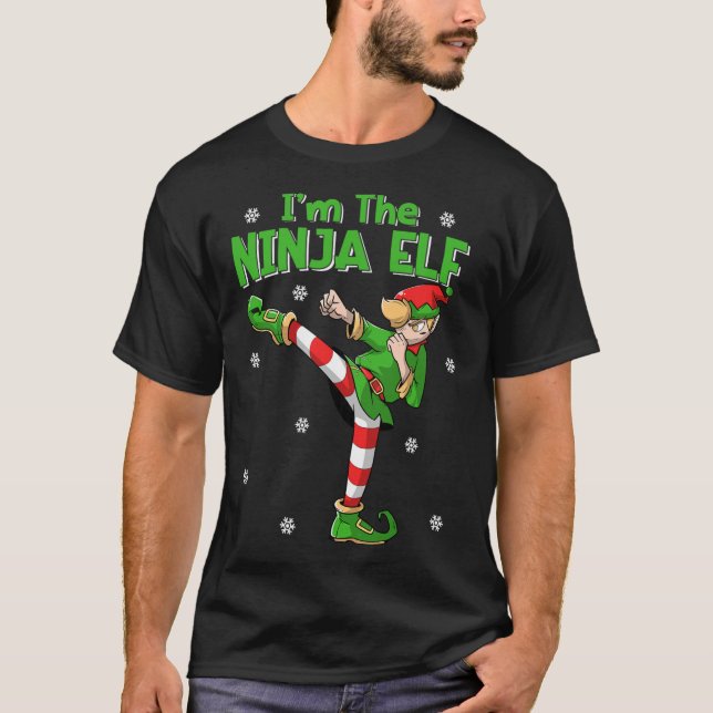 Ninja Elf Karate Taekwondo Martial Arts Mma Christ T-Shirt (Front)