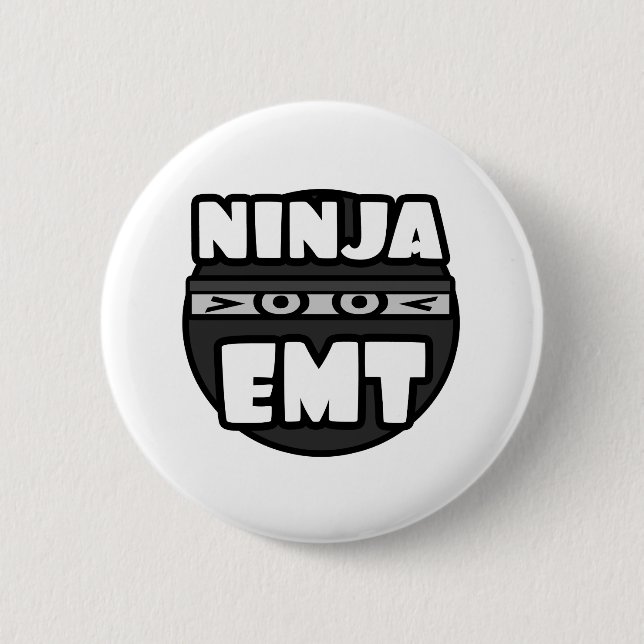 Ninja EMT 6 Cm Round Badge (Front)