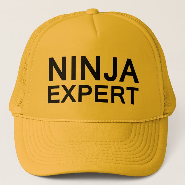 NINJA EXPERT fun slogan trucker hat (Front)