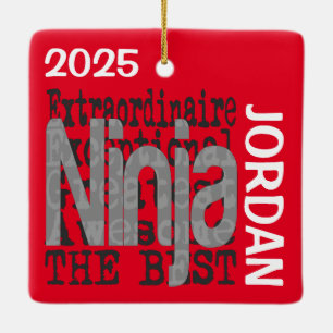 Ninja Extraordinaire CUSTOM Ceramic Ornament