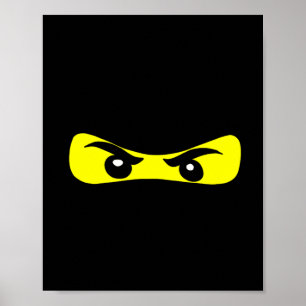 Ninja Eyes Fun Halloween Ninja Costume  Poster