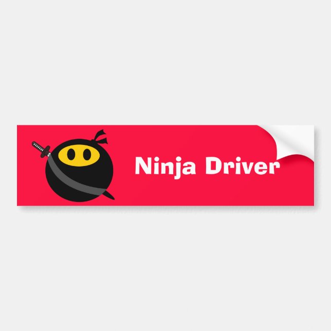 Ninja face bumper sticker (Front)