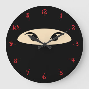 Ninja Face Large Clock