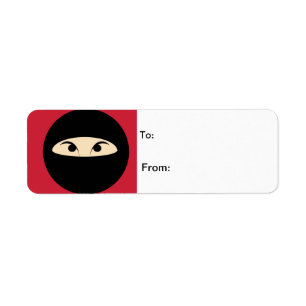 Ninja Face Return Address Label