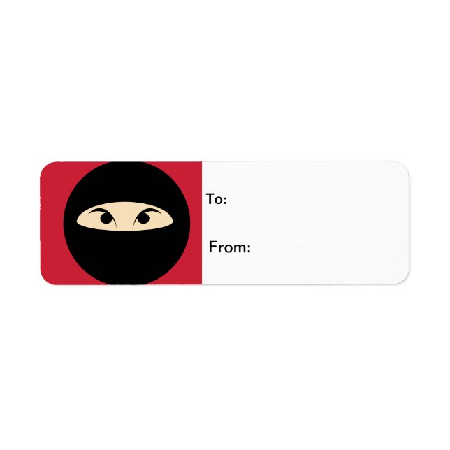 Ninja Face Return Address Label (Front)
