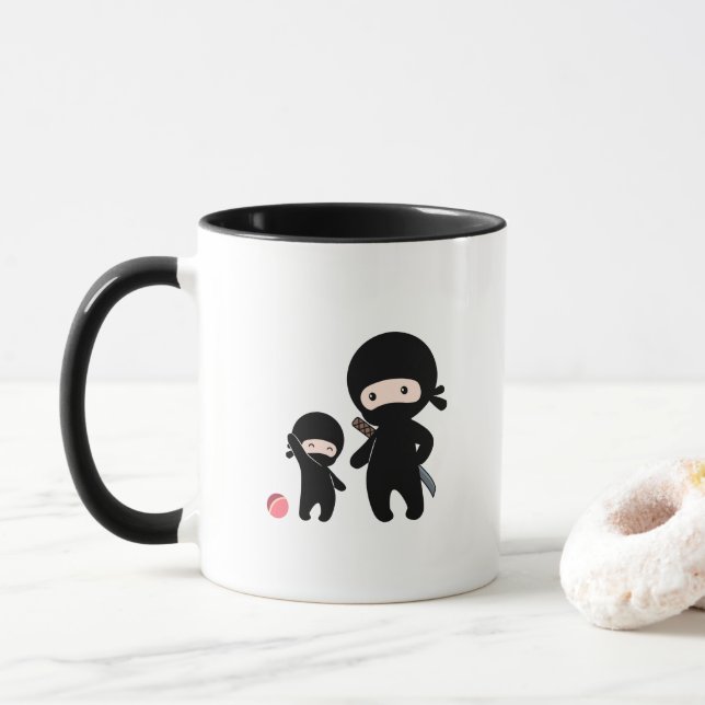 Ninja Father and Kid Mug (With Donut)