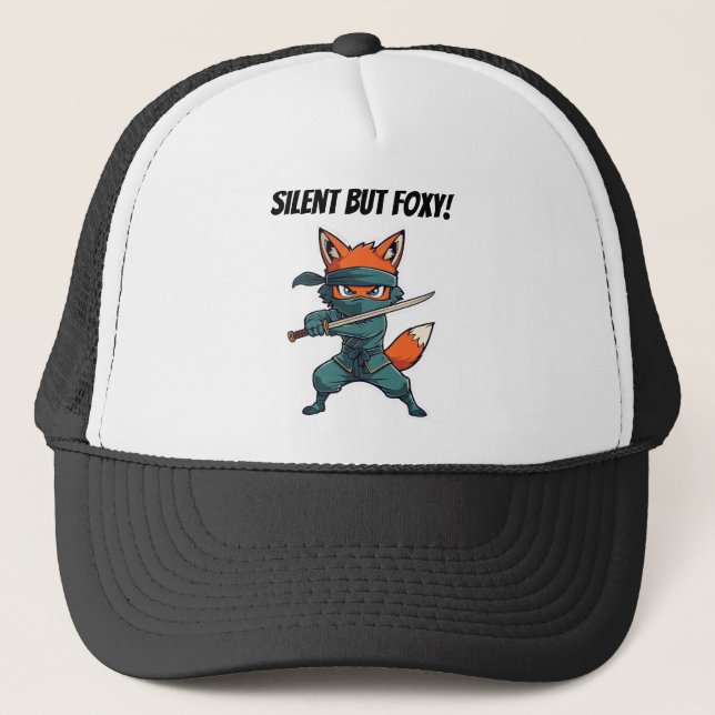 Ninja Fox Baseball Cap – Cute Martial Arts Fox Hat (Front)