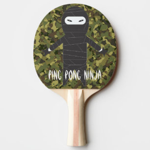 Ninja Funny Smack Talk Fun Camo  Ping Pong Paddle