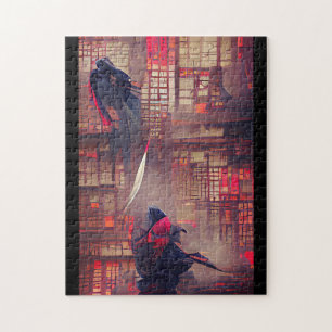 Ninja ghosts fantasy graphic abstract art  jigsaw puzzle
