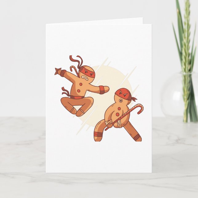 Ninja gingerbread card (Front)