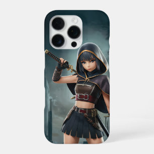 Ninja Girl Art – Dynamic and Fierce Warrior iPhone 16 Pro Case