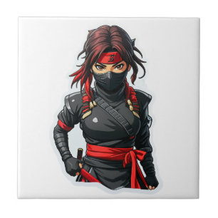 Ninja Girl Ceramic Tile