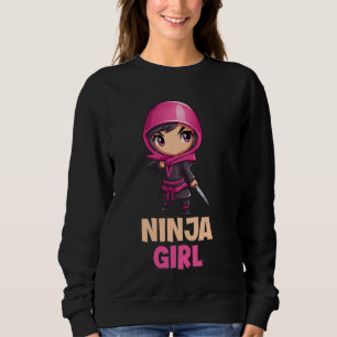 Ninja Girl Funny Birthday Party Themed Bday Girl T Sweatshirt
