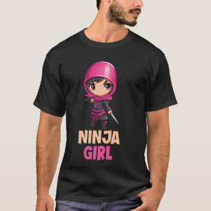 Ninja Girl Funny Birthday Party Themed Bday Girl T T-Shirt