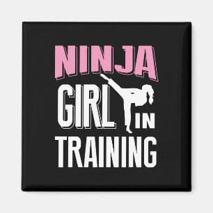 Ninja Girl In Training Karate Taekwondo S For Girl Magnet
