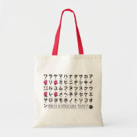 Ninja Girl Japanese Katakana table