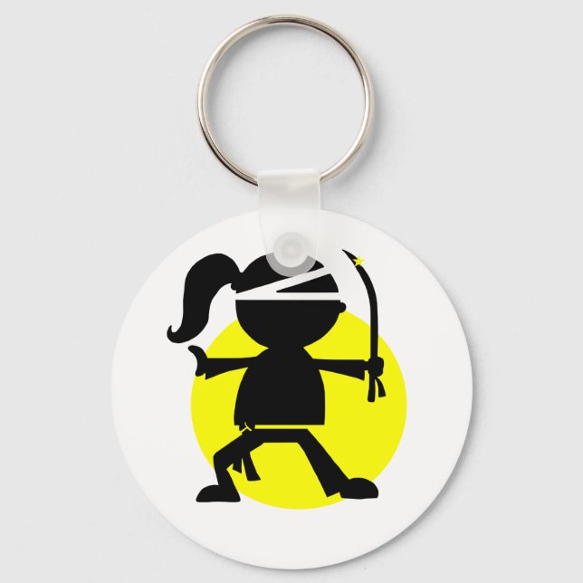 Ninja Girl Key Ring (Front)