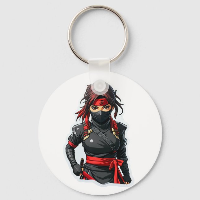 Ninja Girl Key Ring (Front)