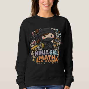 Ninja Girl Math – Math Attack Mode Diseño divert Sweatshirt