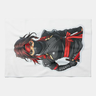 Ninja Girl Tea Towel