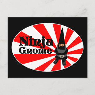 Ninja Gnome Postcard