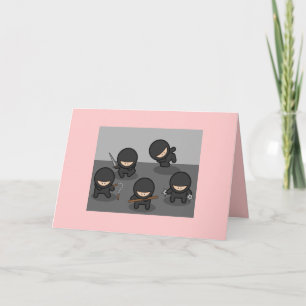 Ninja Greeting Card (Pink)