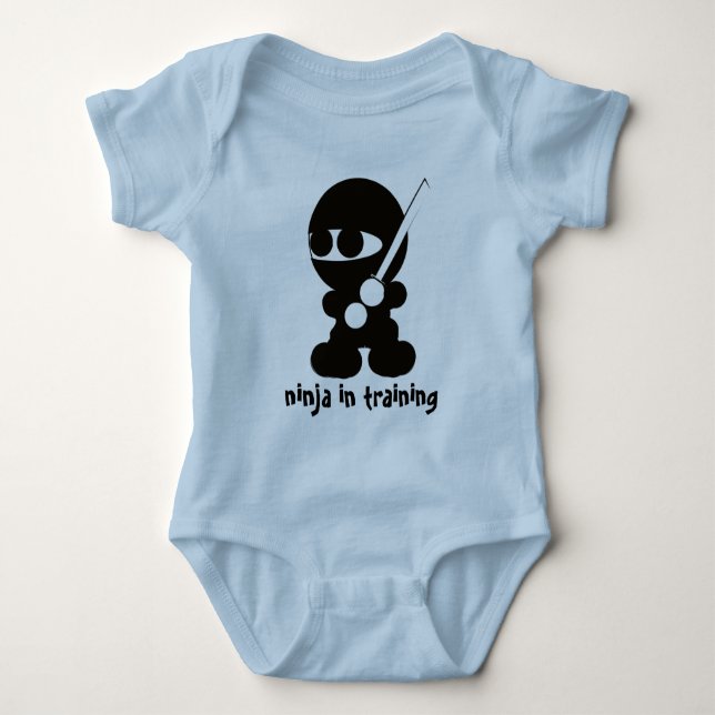 Ninja in training baby bodysuit (Front)