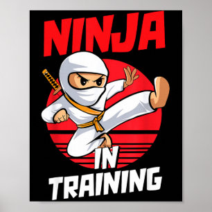Ninja In Training Costume Party Warrior Boys Girls Poster