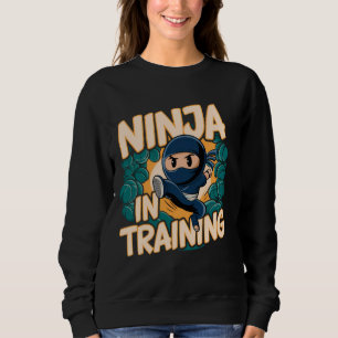 Ninja In Training Costume Party Warrior Boys Girls Sweatshirt