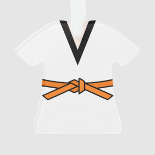 Ninja In Training Orange Belt Personalised Ornament