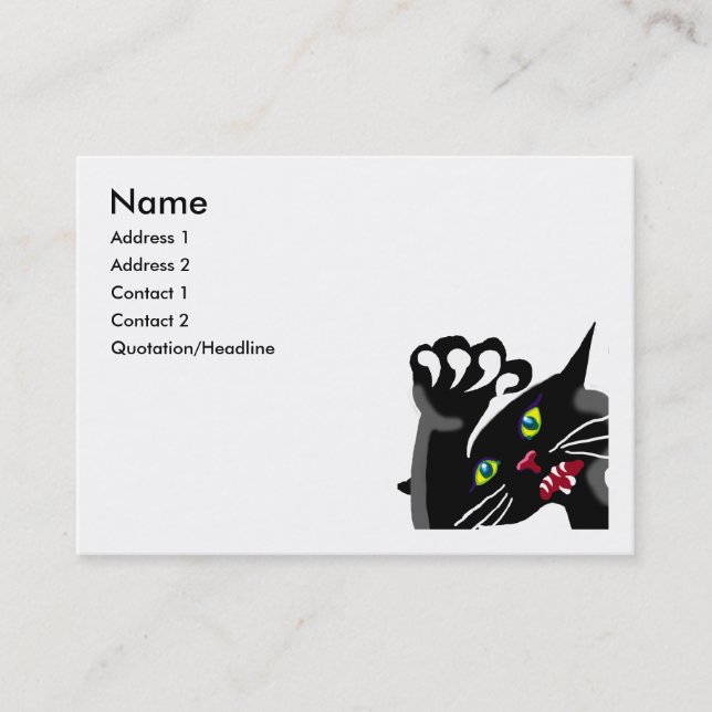 Ninja kitten - a cat with attitude business card (Front)