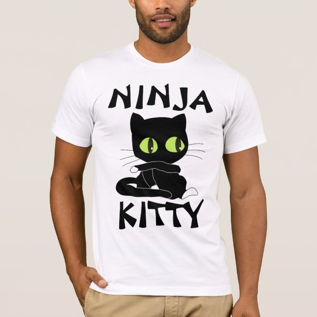 NINJA KITTY funny Cat t-shirts (Front)
