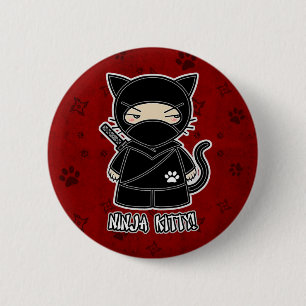 Ninja Kitty! In Red Button