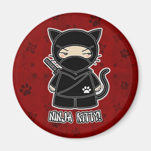 Ninja Kitty! In Red Magnet