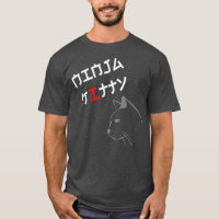 Ninja Kitty Shirt Cat Youth Cute Ninja Cat Kawai
