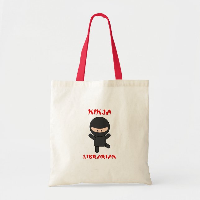 Ninja Librarian (Plain) Tote Bag (Front)