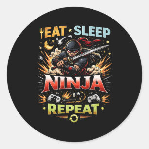 Ninja Life Loop Classic Round Sticker