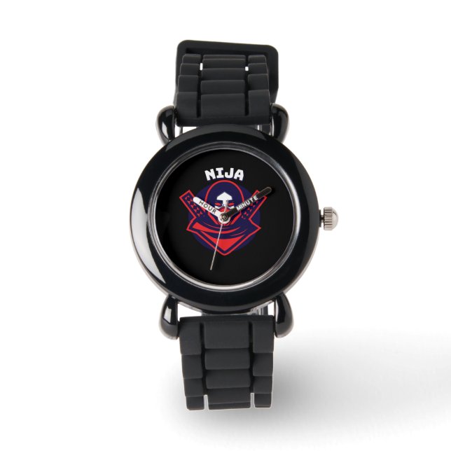 Ninja Logo – Bold Warrior Emblem Watch (Front)