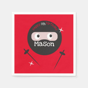 Ninja Martial Arts Karate Boys Birthday   Napkin