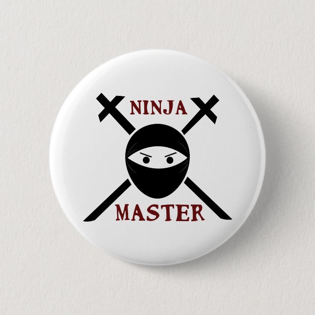 Ninja Master 6 Cm Round Badge (Front)