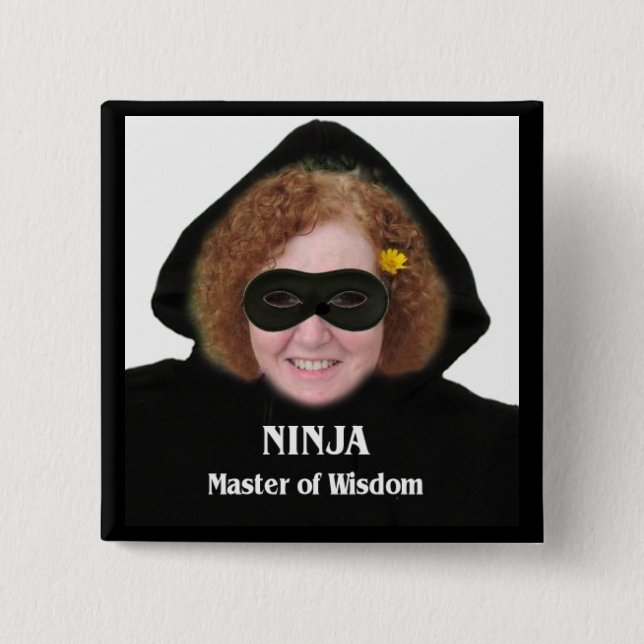 Ninja: Master of Wisdom 15 Cm Square Badge (Front)