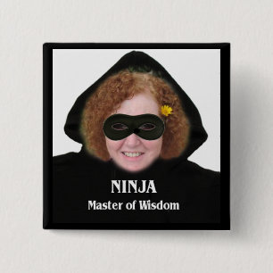 Ninja: Master of Wisdom 15 Cm Square Badge