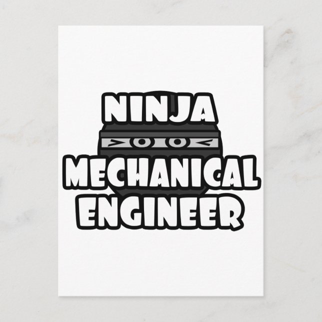 Ninja Mechanical Engineer Postcard (Front)